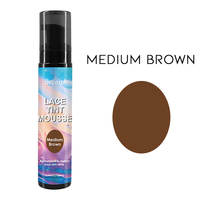 Lace Wig Tint Mousse Hair Styling Tools Every Day And Night Medium Brown 