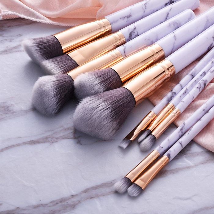 Beginner Marble Makeup Brush Set Make-up Every Day And Night 