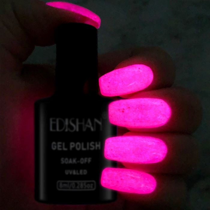 Glow In The Dark Neon Color Nail Gel Nail Every Day And Night 