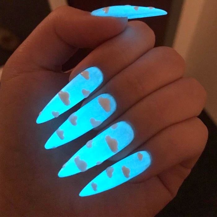 Glow In The Dark Neon Color Nail Gel Nail Every Day And Night 
