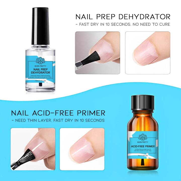 Nail Prep Dehydrator & Primer Set Nail Every Day And Night 