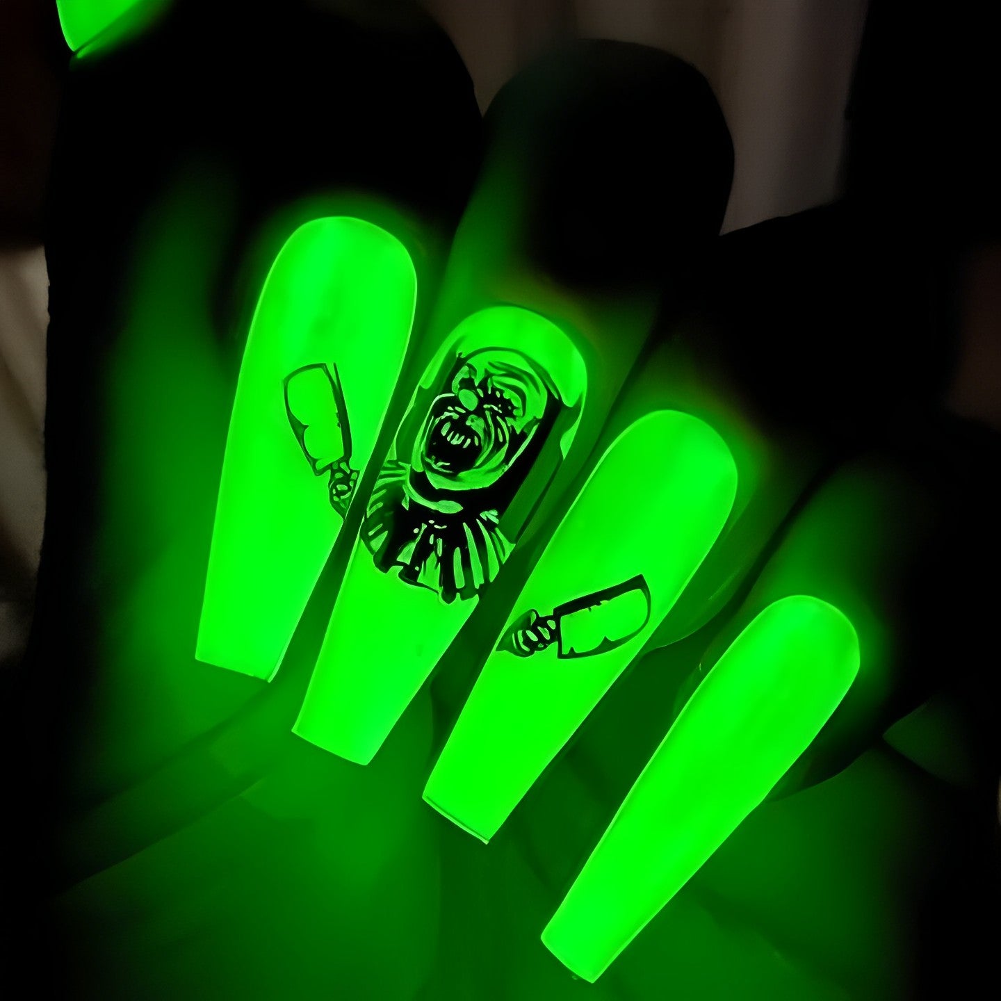 Glow In The Dark Neon Color Nail Gel Nail Every Day And Night 