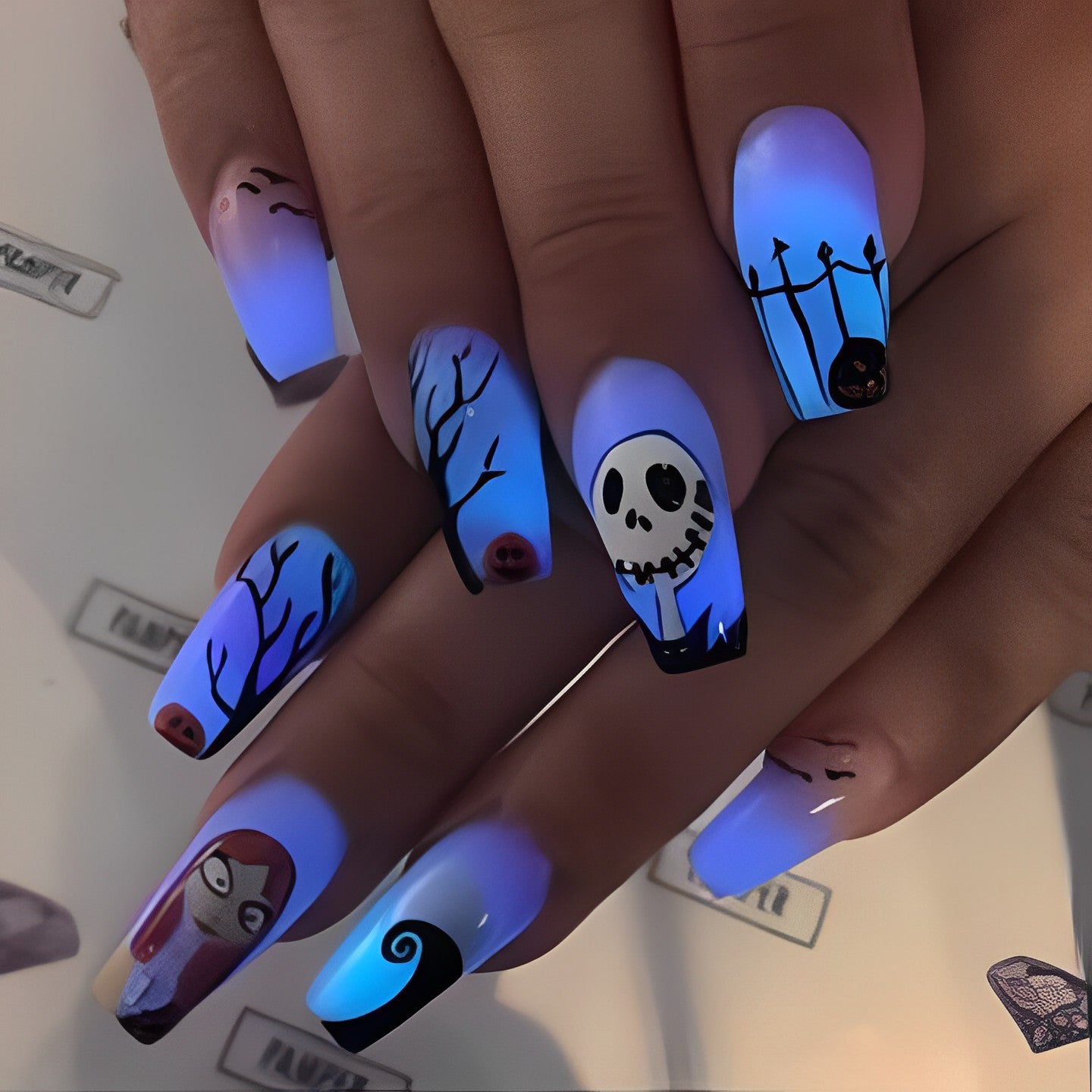 Glow In The Dark Neon Color Nail Gel Nail Every Day And Night 