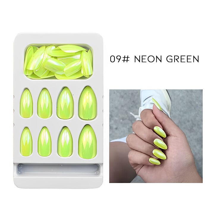 Ready to Go Semi-Transparent Chrome Nail False Nail