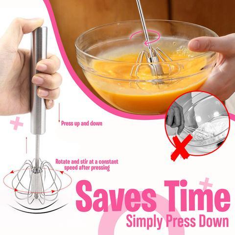 Stainless Steel Semi-Automatic Hand Push Whisk