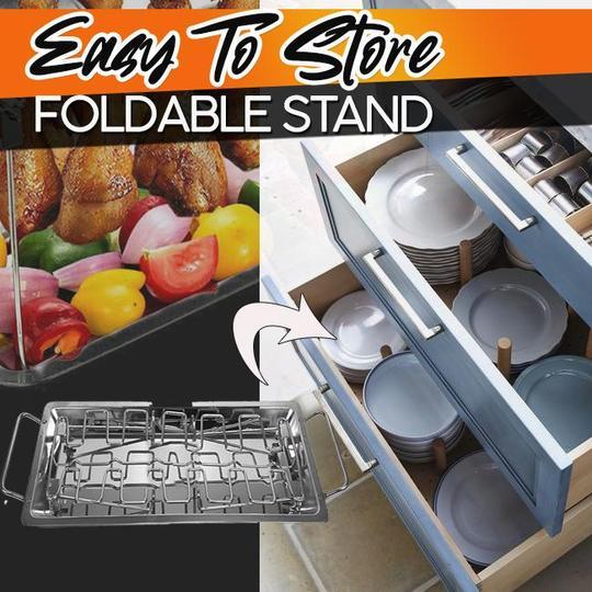 Stainless Steel Grilled Chicken Rack Holder