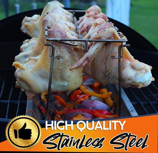 Stainless Steel Grilled Chicken Rack Holder