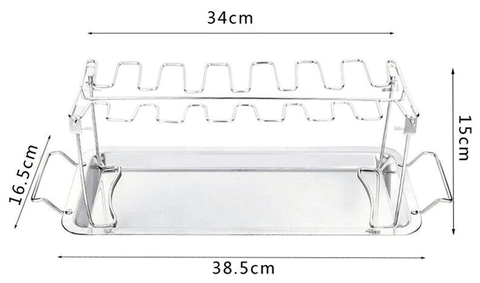 Stainless Steel Grilled Chicken Rack Holder