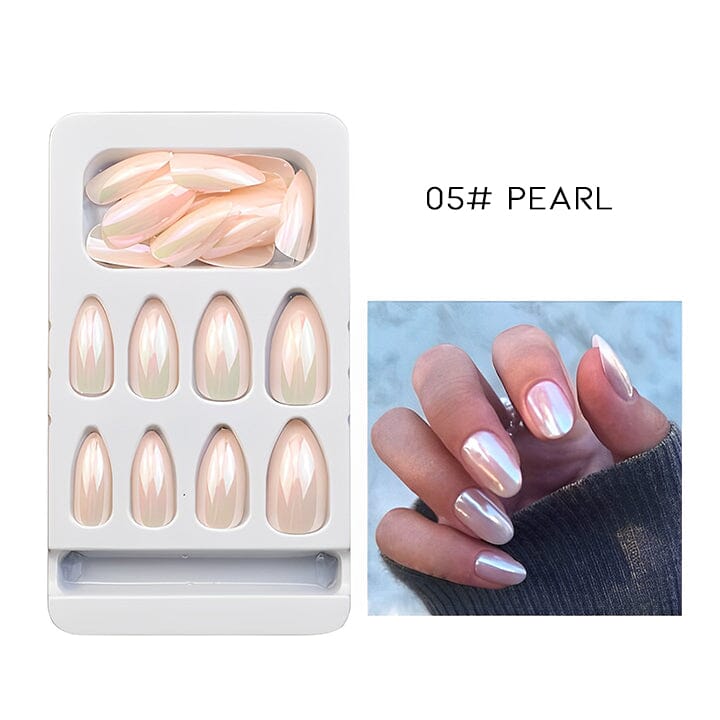 Ready to Go Semi-Transparent Chrome Nail False Nail