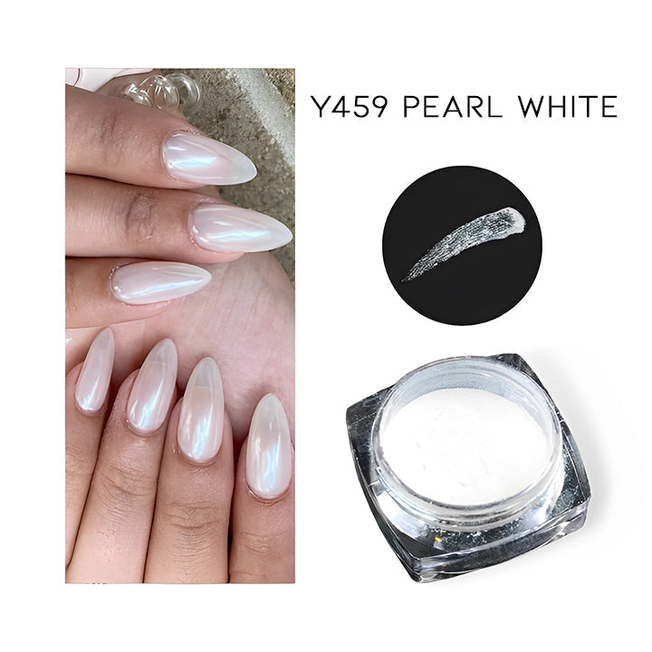 Pearl Nail Art White Wedding Nail Chrome Powder Nail Every Day And Night Y459 Pearl White 