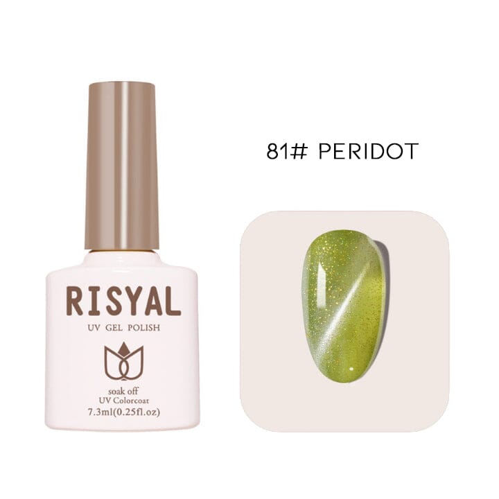 Semi-Transparent Cat Eye Nail Gel Every Day And Night 81# Peridot 