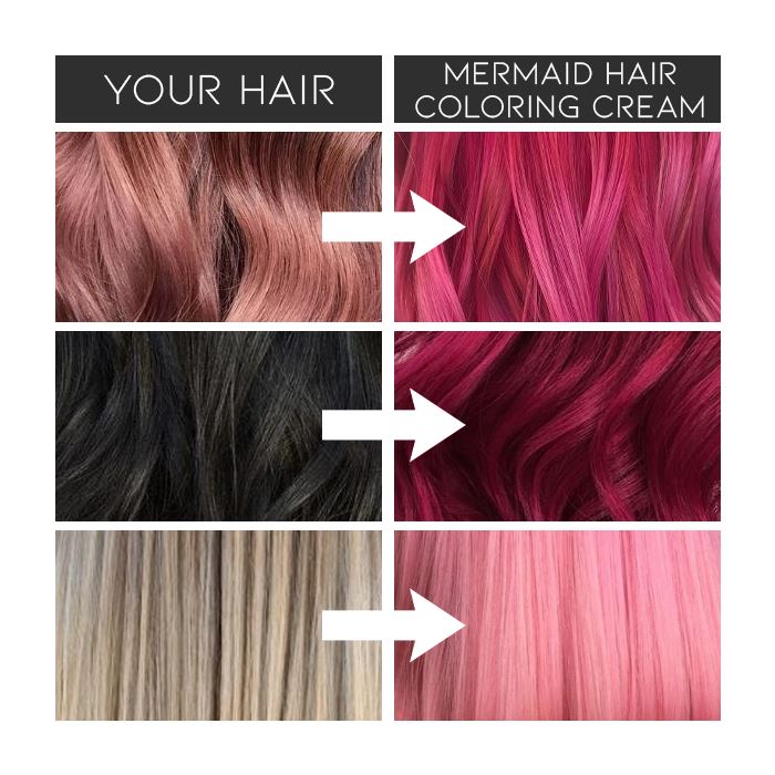 Mermaid Hair Coloring Cream Hair Color Every Day And Night 