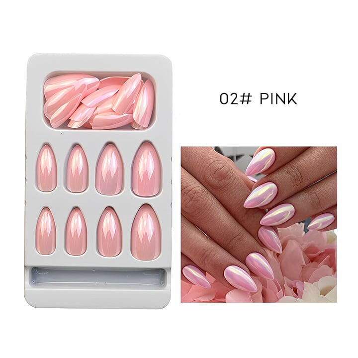 Ready to Go Semi-Transparent Chrome Nail False Nail