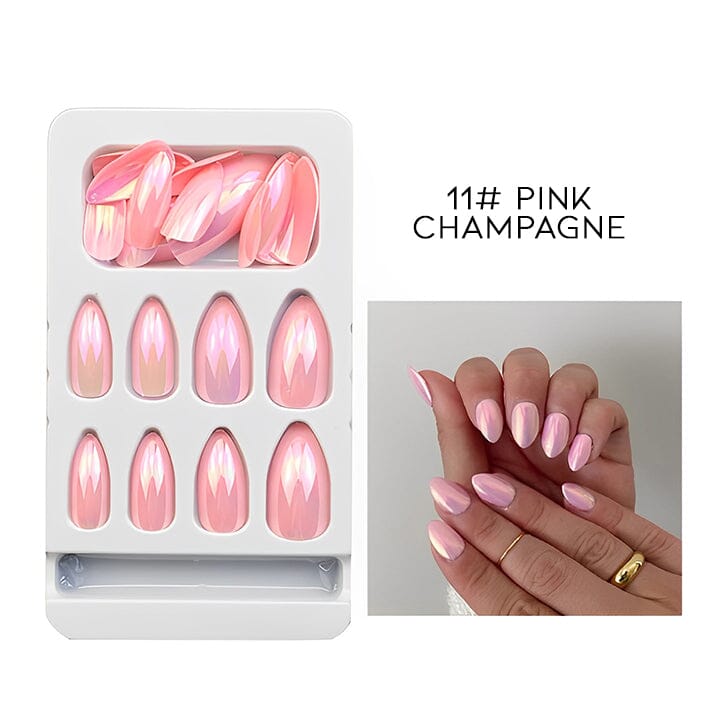 Ready to Go Semi-Transparent Chrome Nail False Nail