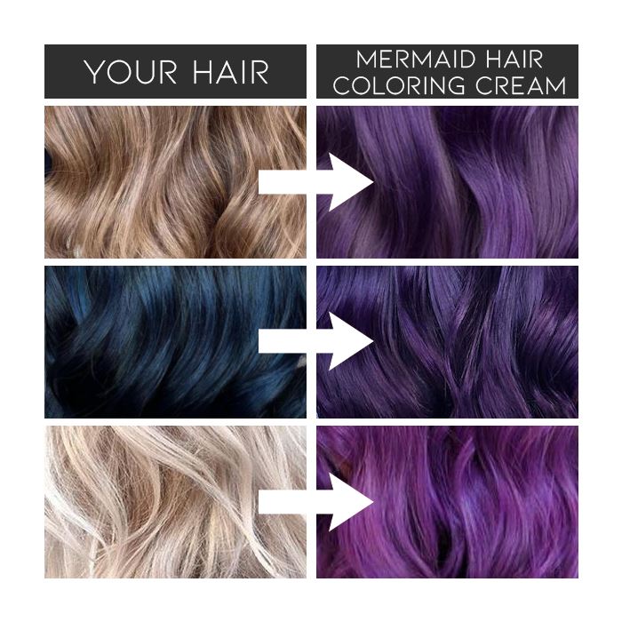 Mermaid Hair Coloring Cream Hair Color Every Day And Night 