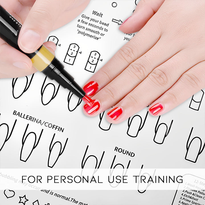 Reusable Acrylic Nail Art Practice Sheet Nail Every Day And Night 