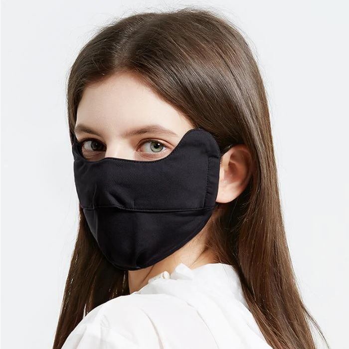 SPF50+ Cool Feeling Breathable Face Mask Personal Care Every Day And Night Black 1pc 