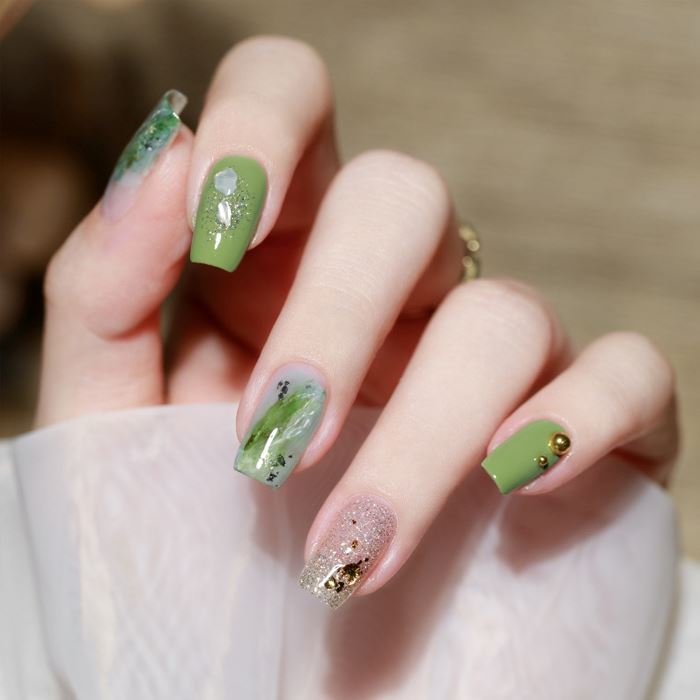 Watercolor Style Gel Nail Liquid Nail Every Day And Night 