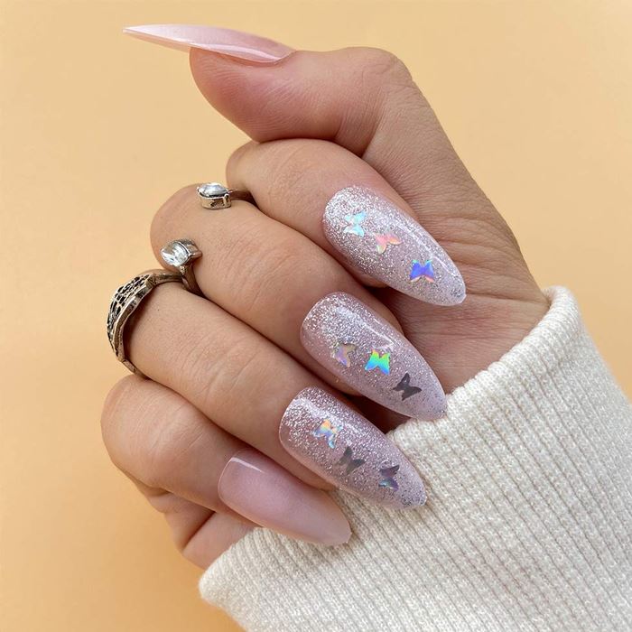 Seamless Transparent Fake Nails (240 pcs) Nail Every Day And Night 