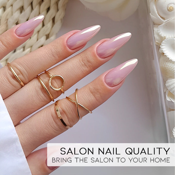 Pearl Nail Art White Wedding Nail Chrome Powder Nail Every Day And Night 