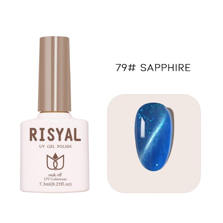 Semi-Transparent Cat Eye Nail Gel Every Day And Night 79# Sapphire 
