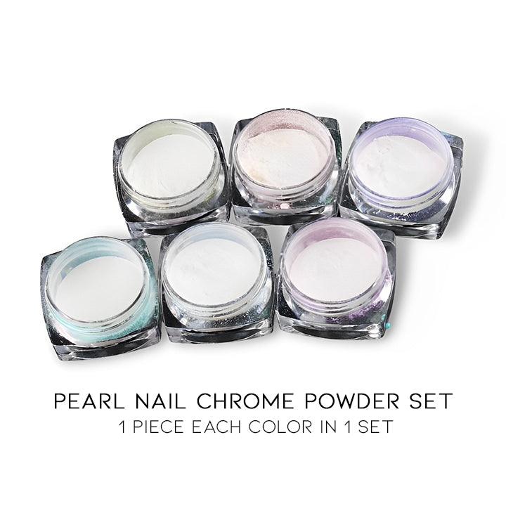 Pearl Nail Art White Wedding Nail Chrome Powder Nail Every Day And Night Pearl Powder Set - 6 pcs (70% OFF) $4.50 each 