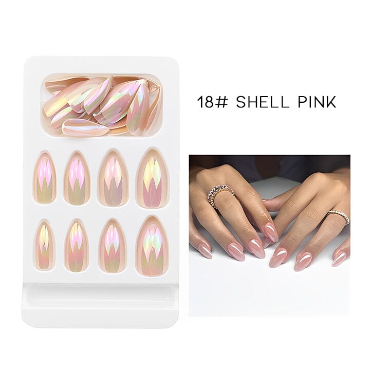 Ready to Go Semi-Transparent Chrome Nail False Nail