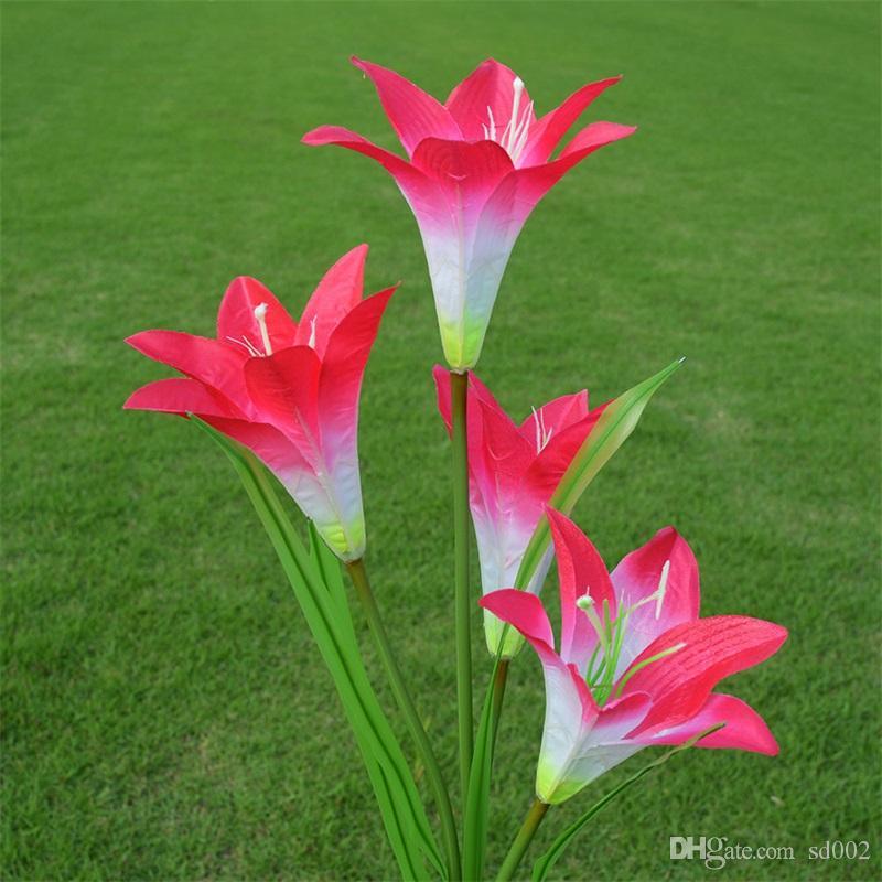Lily Solar Garden Stake Lights (Pack of 4 Lilies)