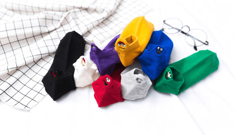 Embroidered Cartoon Women Socks
