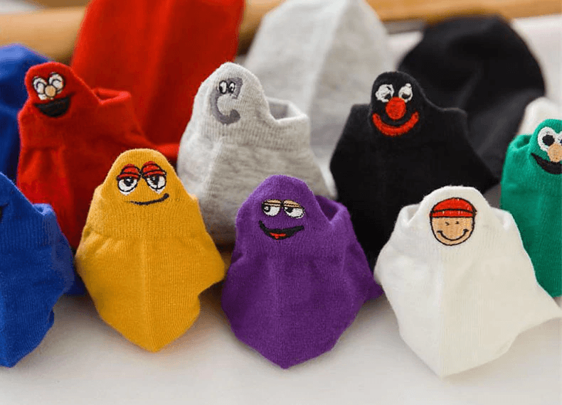 Embroidered Cartoon Women Socks