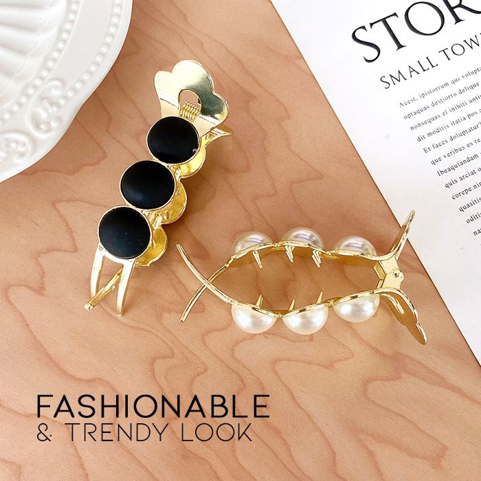 Small Hair Bun Pearl Claw Clip Hair Styling Tools Every Day And Night 