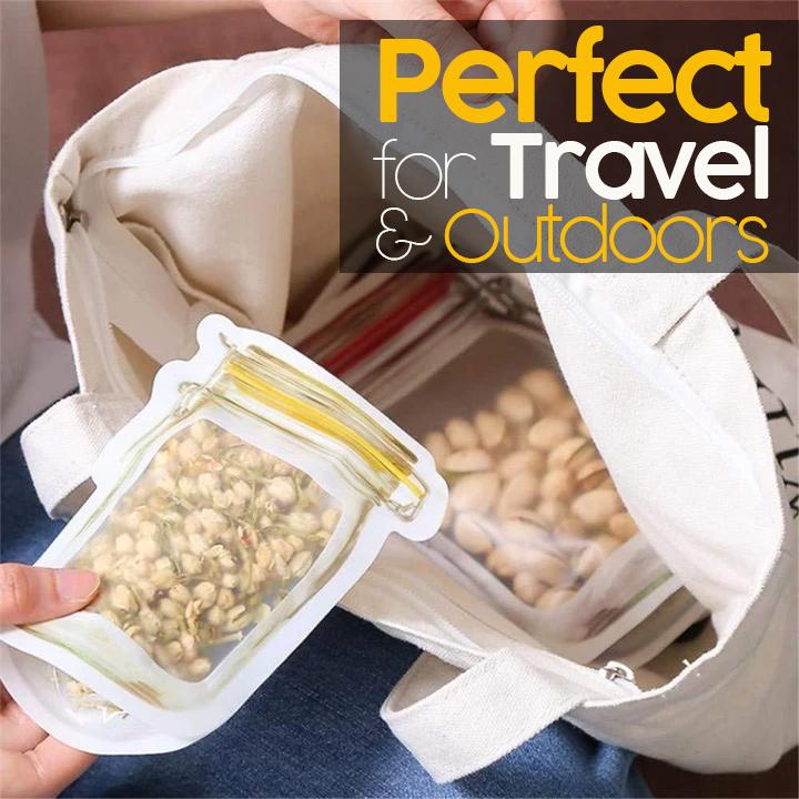 Reusable Mason Bottle Ziplock Bag (Set of 7)