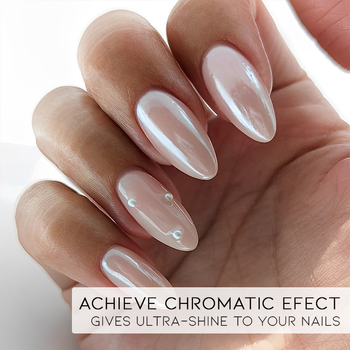 Pearl Nail Art White Wedding Nail Chrome Powder Nail Every Day And Night 