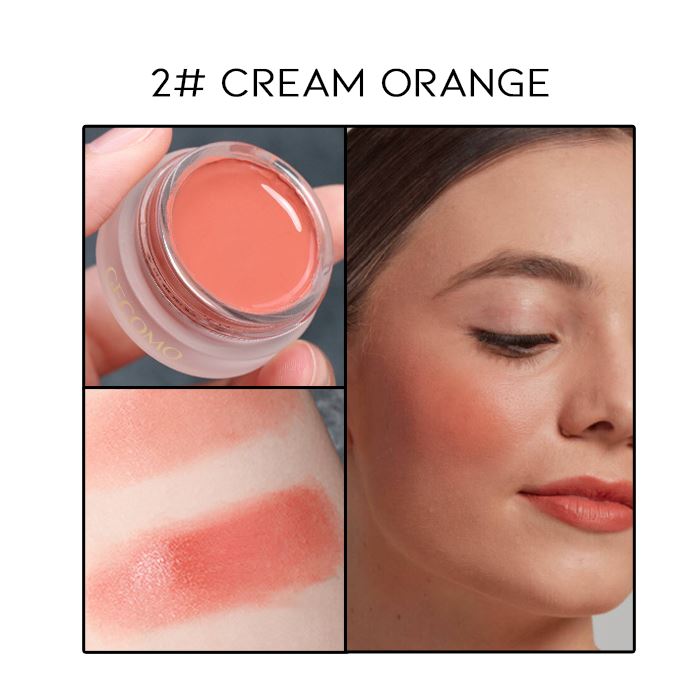 Jelly Mousse Super Pigmented Cream Blush Make-up Every Day And Night 2# Cream Orange 2pcs (35% OFF) $11.00 Each 
