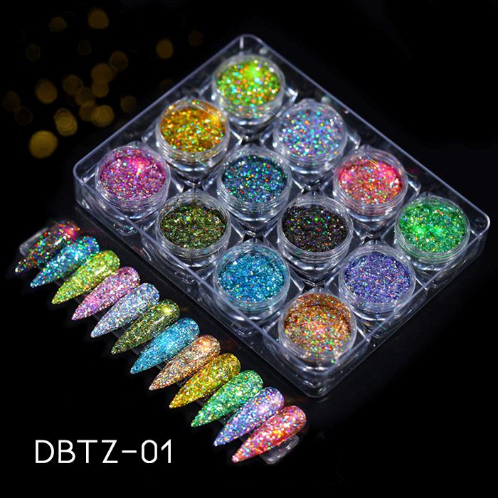 SuperSpark Nail Glitter Set Nail Every Day And Night 