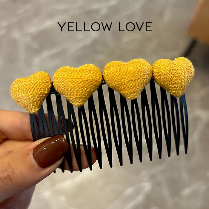 Neat Babyhair Hair Comb Hair Styling Tools Every Day And Night Yellow Love 2pcs 