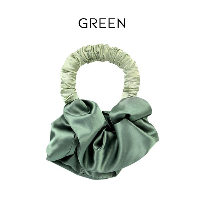 Easy Overnight Heatless Curl Scrunchie Hair Styling Tools Every Day And Night Green 2pcs 
