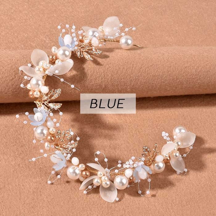 Simple & Elegant Handmade Bridal Headband Hair Styling Tools Every Day And Night Blue 