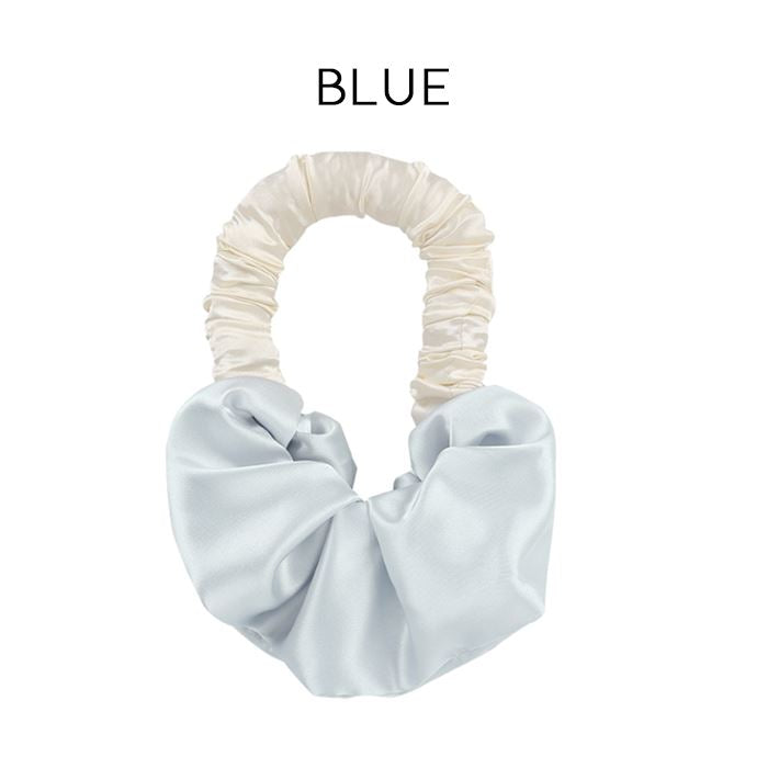 Easy Overnight Heatless Curl Scrunchie Hair Styling Tools Every Day And Night Blue 1pc 