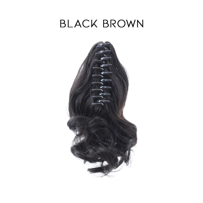 Clip-On Curly Ponytail Hair Extension (25CM) Hair Extensions Every Day And Night Black Brown 