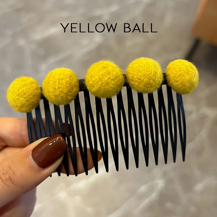 Neat Babyhair Hair Comb Hair Styling Tools Every Day And Night Yellow Ball 1pc 