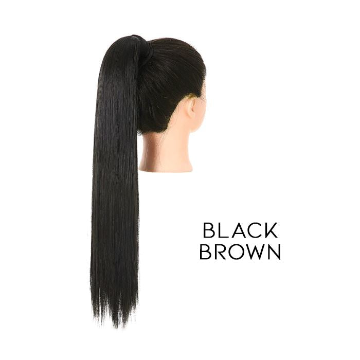 Clip-On Ponytail Hair Extension (60CM) Hair Extensions Every Day And Night Black Brown 
