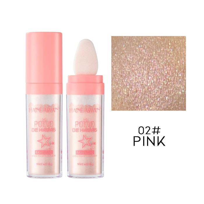 Pat-to-Shine Glitter Applicator Make-up Every Day And Night 02# Pink 1pc 