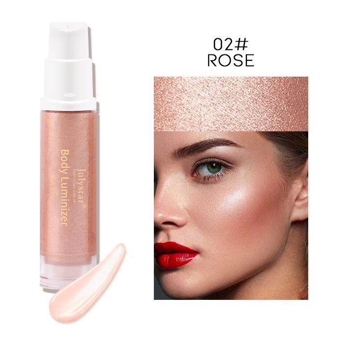 Highshine Face & Body Enhance Liquid Luminizer Make-up Every Day And Night 02# Rose 1pc 