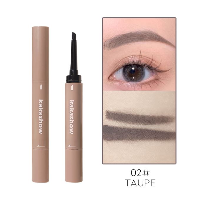 Cream to Powder Long Lasting Brow Brush Make-up Every Day And Night 02# Taupe 1pc 