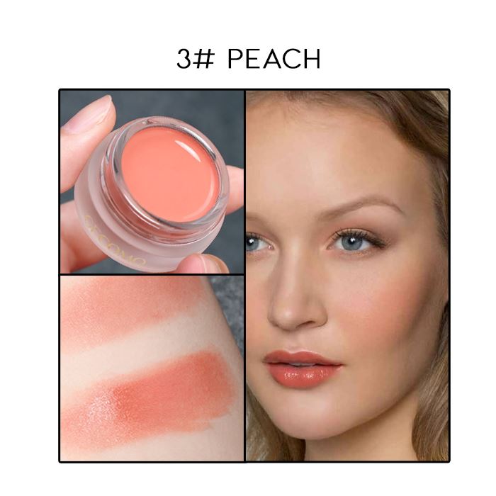 Jelly Mousse Super Pigmented Cream Blush Make-up Every Day And Night 3# Peach 1pc 