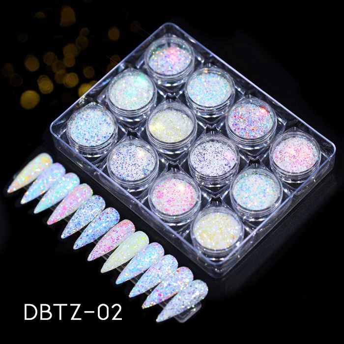 SuperSpark Nail Glitter Set Nail Every Day And Night DBTZ-02 