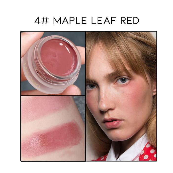 Jelly Mousse Super Pigmented Cream Blush Make-up Every Day And Night 4# Maple Leaf Red 1pc 