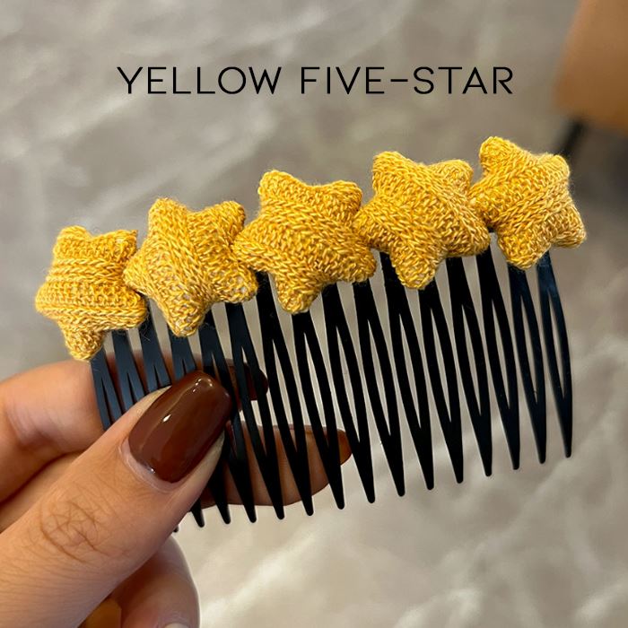 Neat Babyhair Hair Comb Hair Styling Tools Every Day And Night Yellow Five-Star 1pc 