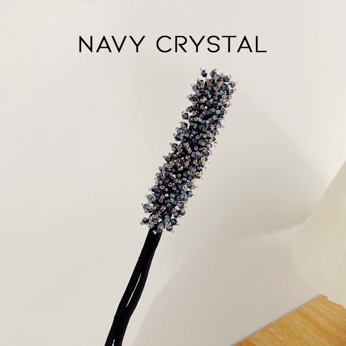 Elegant Easy Crystal Hairbun Maker Hair Styling Tools Every Day And Night Navy Crystal 1pc 